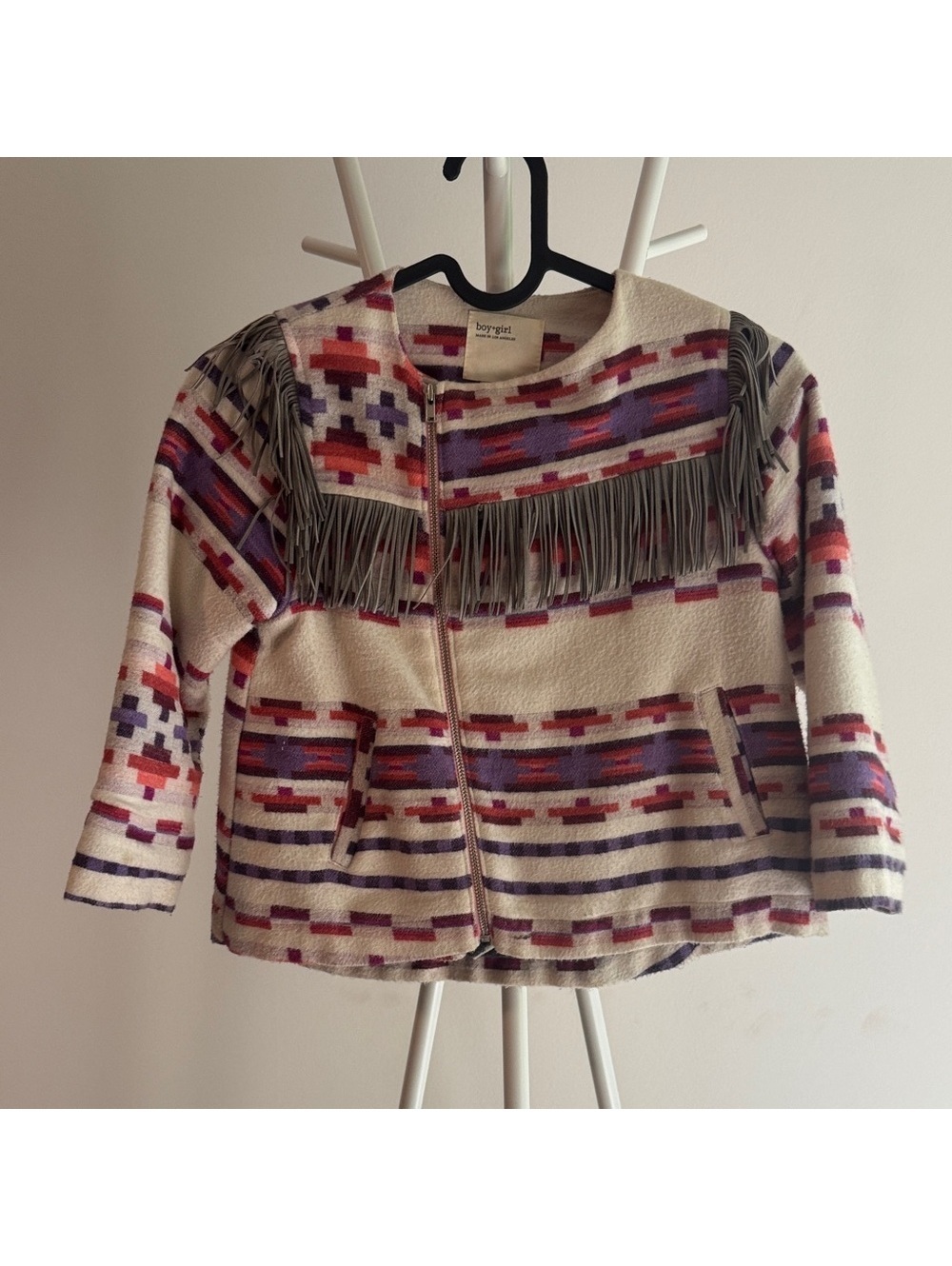Kids Fringe Jacket - Multicolor